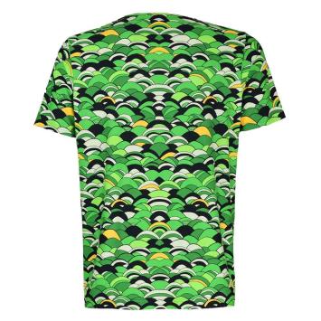t shirt met green wave print